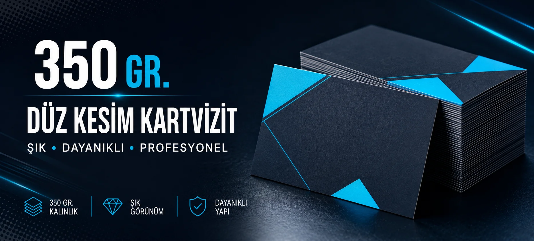 350 gr. Düz Kesim Kartvizit
