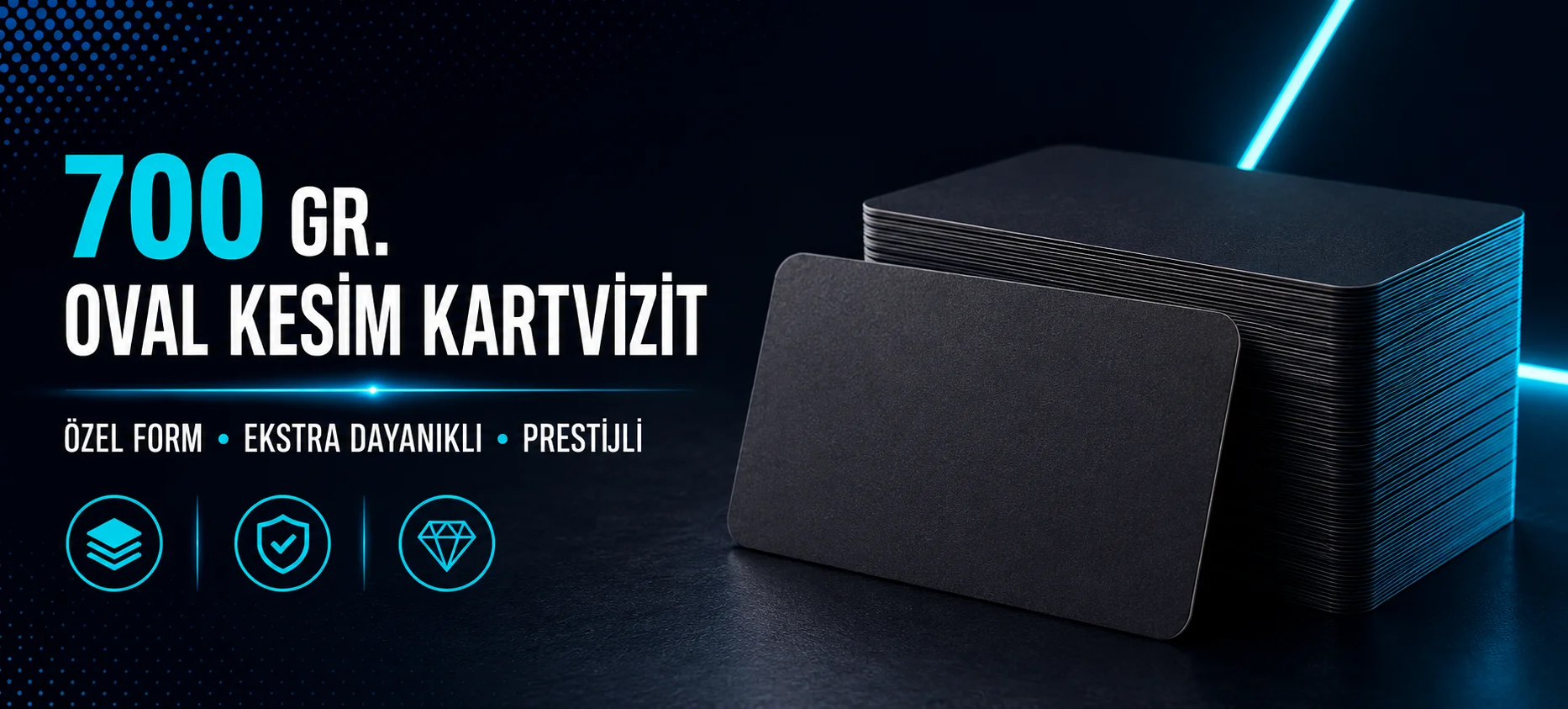 700 gr. Oval Kesim Kartvizit